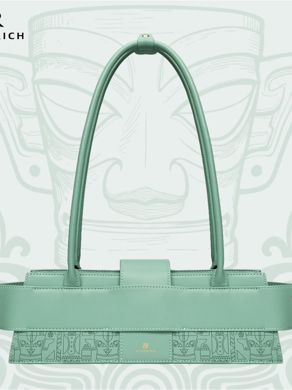 3. NEW Mint Green Leather Tote Bag